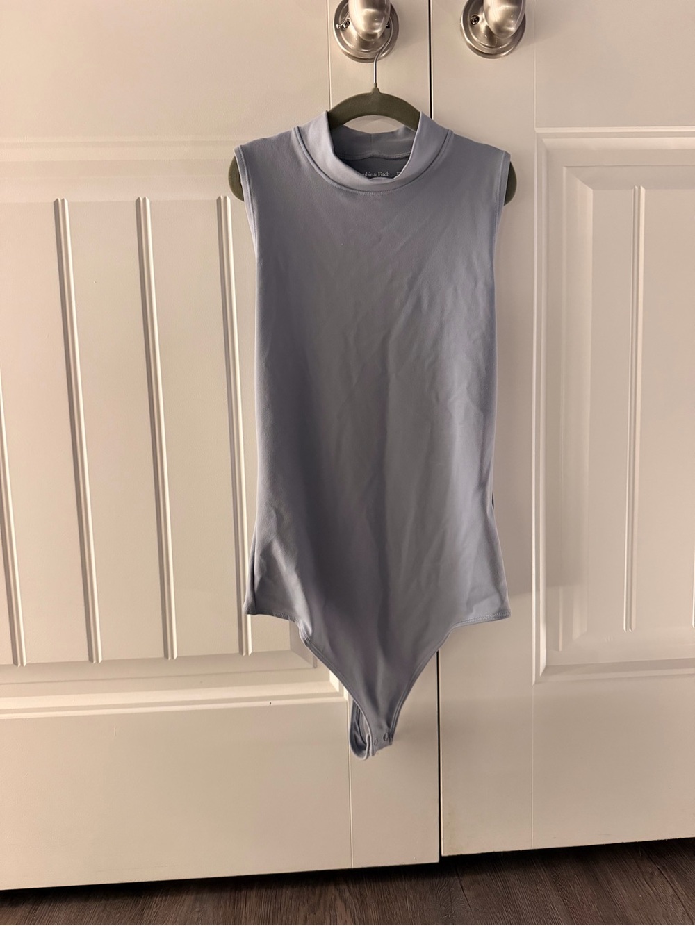 Abercrombie & Fitch Pale Blue Mock Neck Top